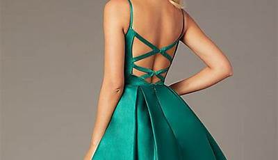 Green Hoco Dress Modest