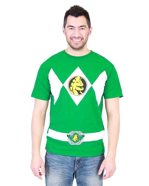 Power Rangers Green Ranger Flip Adult Green TShirt