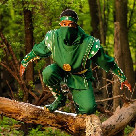 Power Rangers Green Ninjetti NinjaRanger Cosplay Costume ACGcosplay