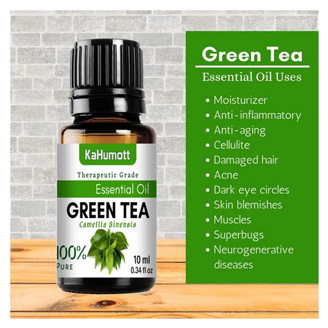 100 Pure Green Tea Essential Oil 10ml for Remove Acne and Fade Acne