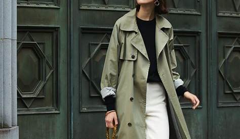 Green Trench Coat Outfit Spring Happily Weather After Olive Olive