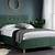 green velvet bed