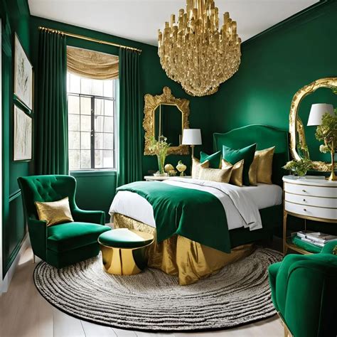 Awasome Green And Gold Bedroom 2023