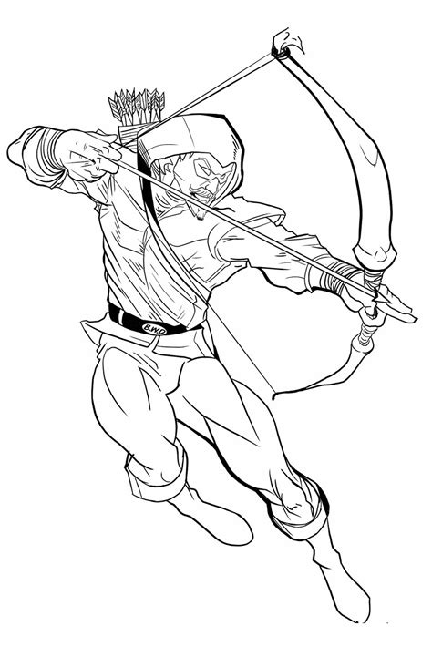 Green Arrow Coloring Pages