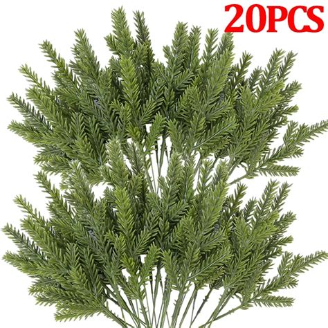 Green Artificial Pine Tree Branches