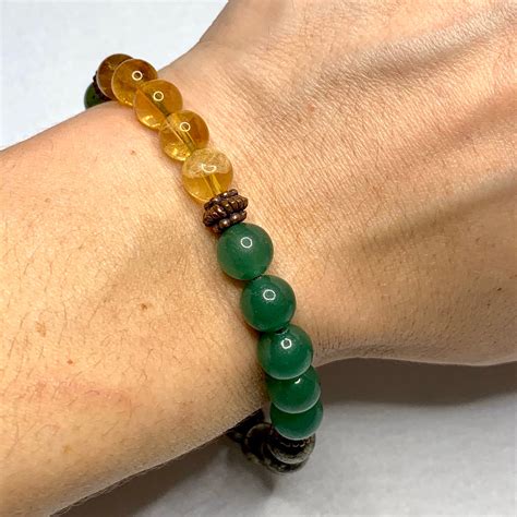 green aventurine and citrine bracelet