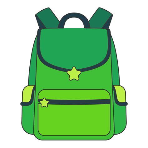 Green Backpack Clipart