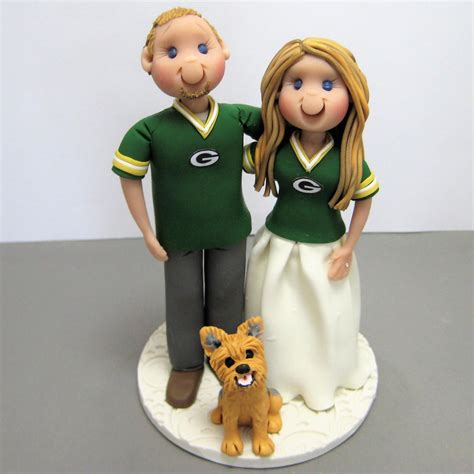 green bay packers wedding cake topper
