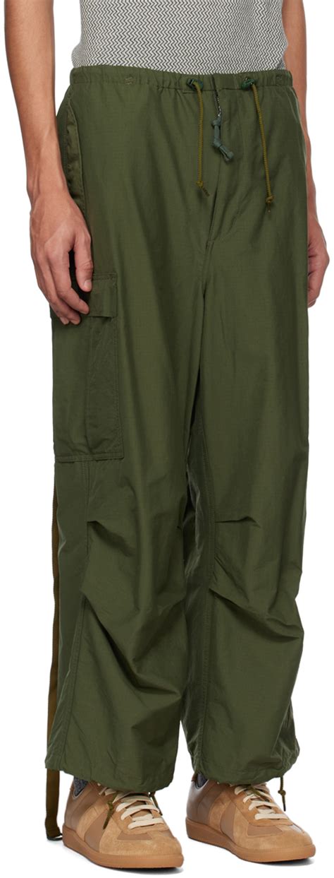 Green Cargo Drawstring Pants