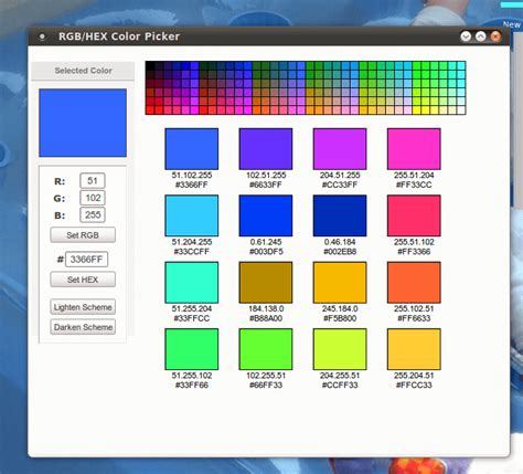 green color rgb code picker