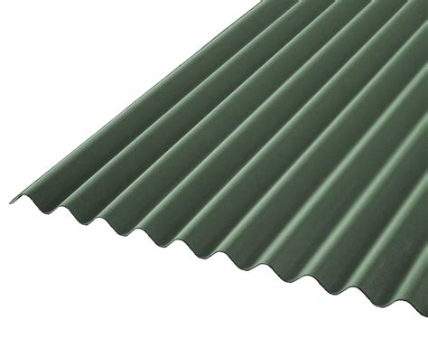 green corrugated metal roofing sheets