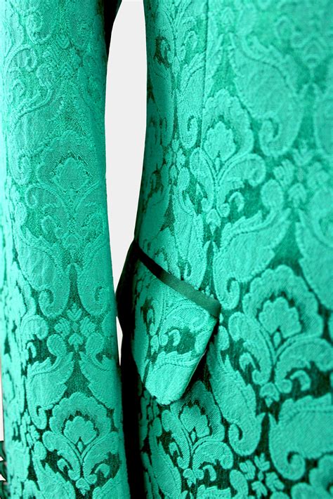 Green Damask Blazer