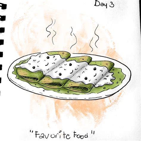 Green Enchiladas Drawing