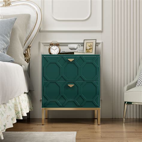 Green End Table Nightstand