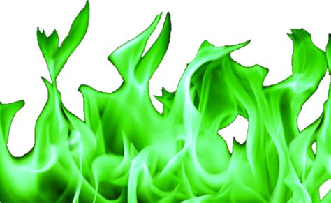 green flames transparent png
