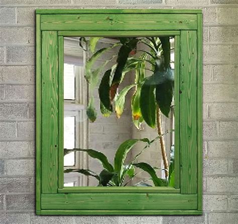Green Framed Wall Mirrors