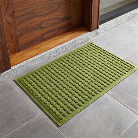green front door mat