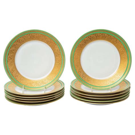 Green German Dinner Plates