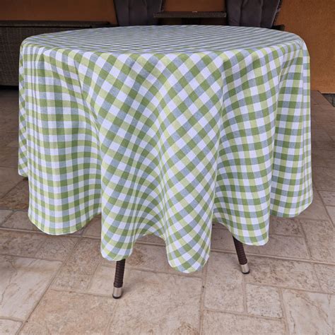 Green Gingham Table Cloth