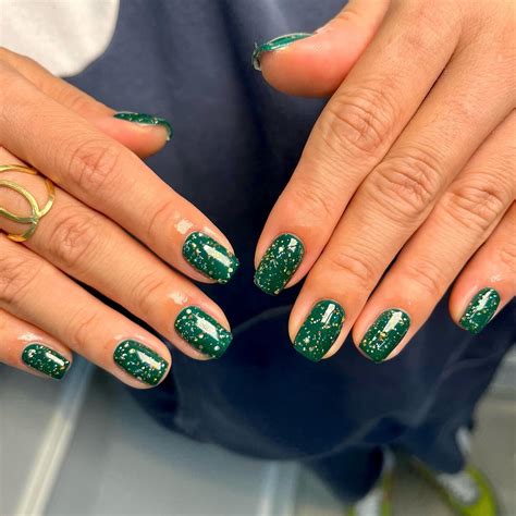 Green Glitter Nails