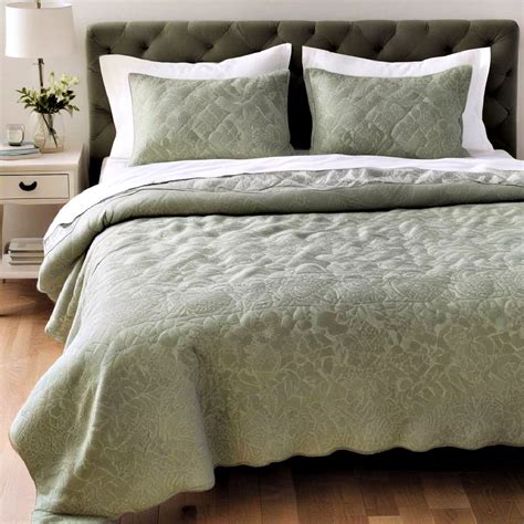 Green Grey Bedding