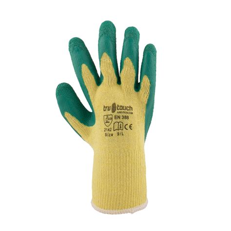 Green Latex Work Gloves