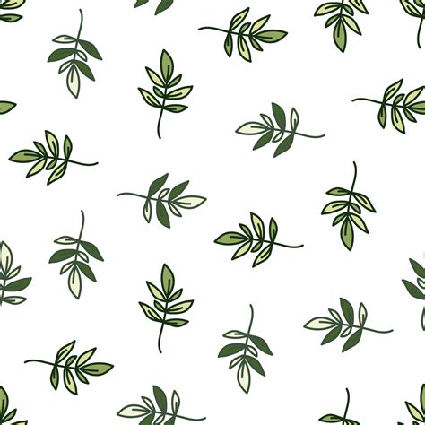 Green Leaf Outline Wallpaper