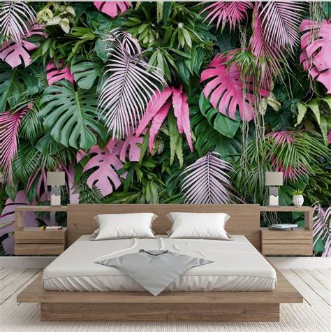 Green Leaf Wallpaper Etsy