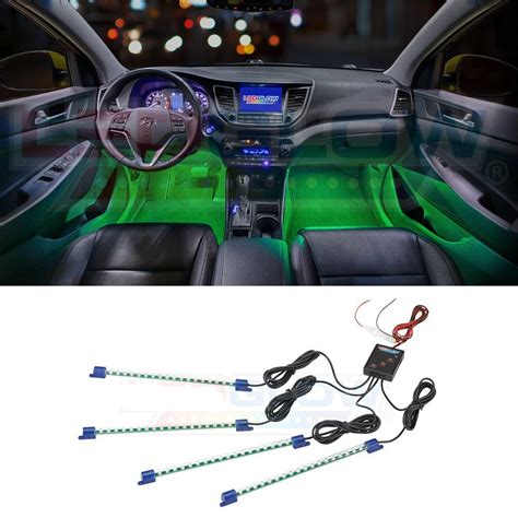 green led interior underdash lighting kit