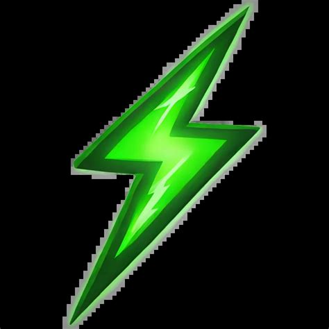 Green Lightning Emoji