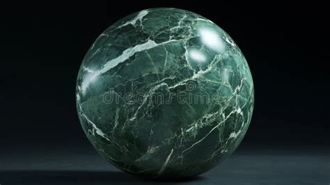 Green Marble Sphere