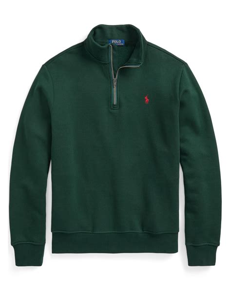green quarter zip