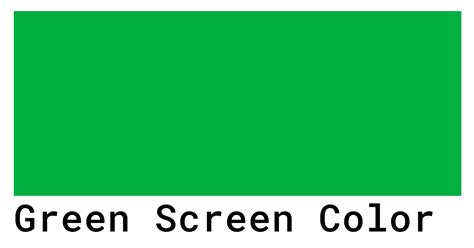 Green Screen Green Color Code