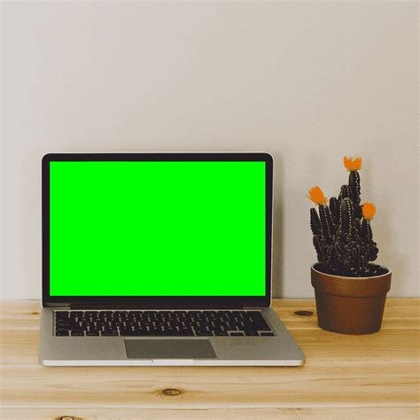 Green Screen Laptop Template