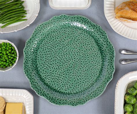 green serving platter