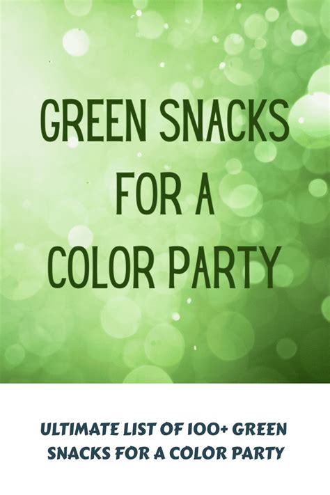 green snacks ideas