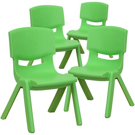 Green Stackable Plastic Chairs