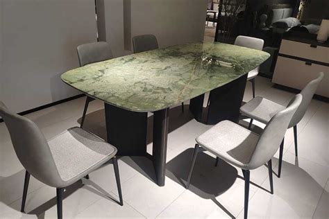 green stone dining table