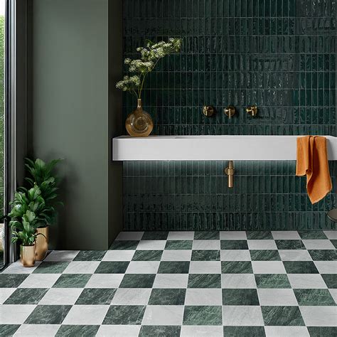 Green Stone Effect Tiles