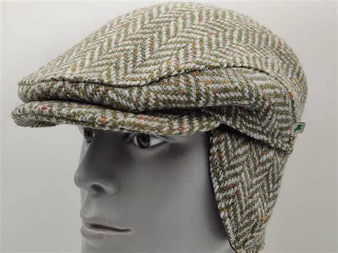 green tweed flat cap