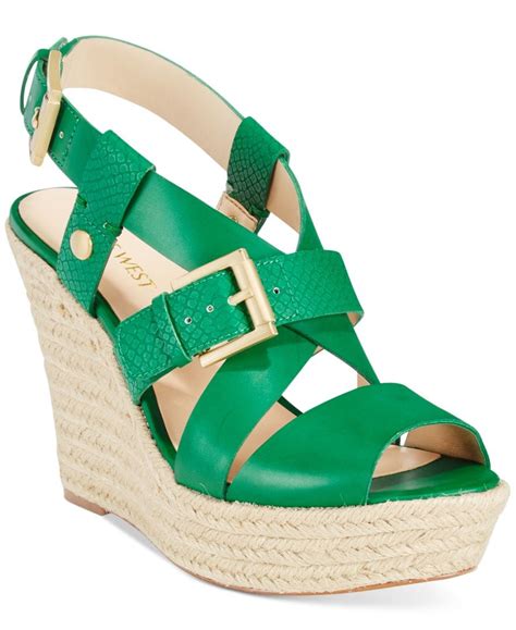 Lyst Kelsi Dagger Brooklyn Gemini Wedge Sandals in Green