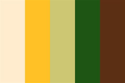 green yellow brown color palette