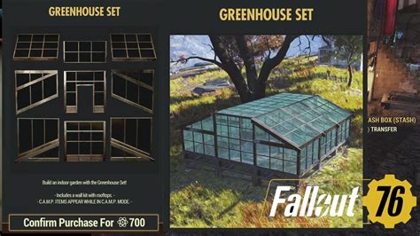 greenhouse set fallout 76