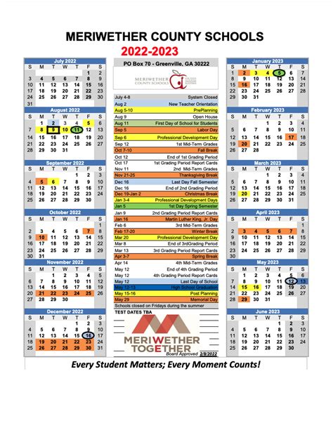 Greenville County Calendar 21-22