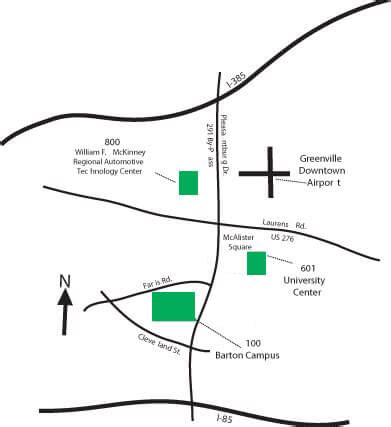 Greenville Tech Barton Campus Map