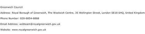 greenwich council contact number