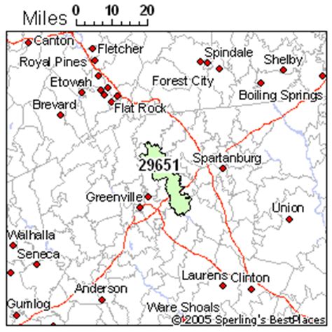 Greer Sc Zip Code Map