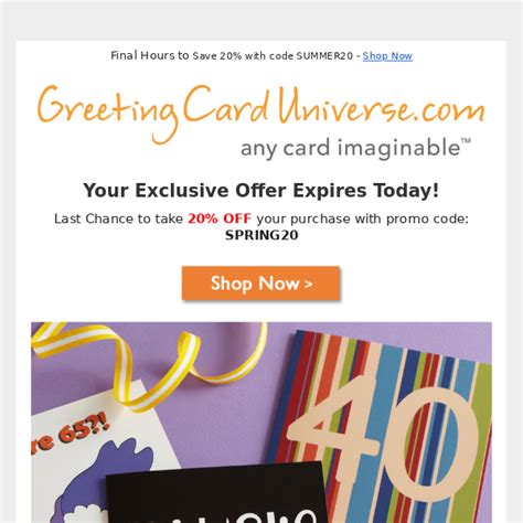 25 OFF Greeting Card Universe Coupons, Promo Codes & Deals Jul2020