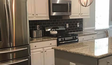 Greige Kitchen Walls With White Cabinets , Grey ,