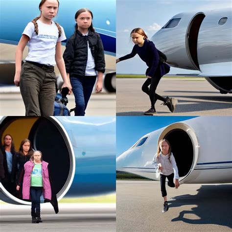 greta thunberg flying private jet